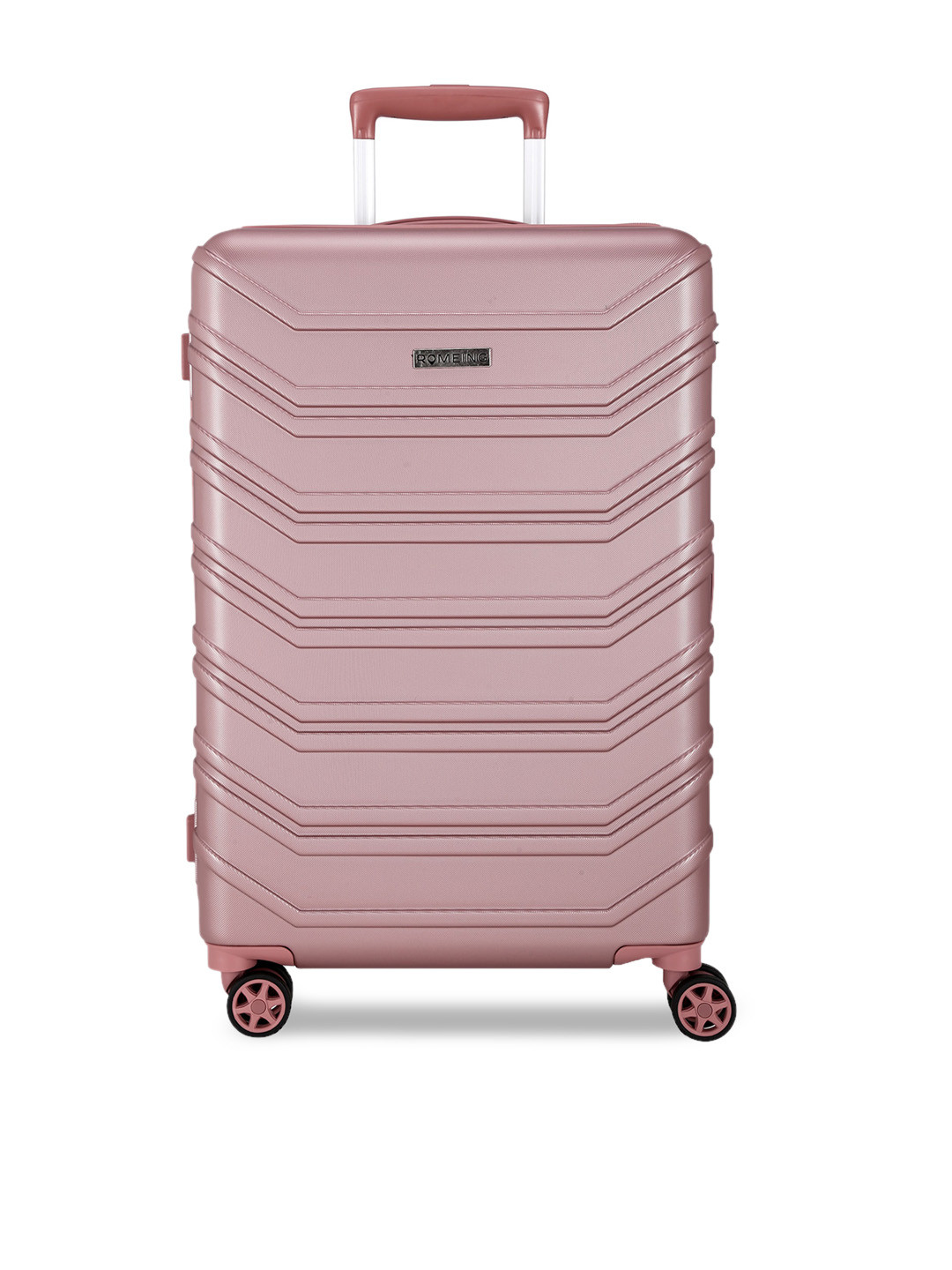 ROMEING Monopoli Rose Gold-Colored Textured Polycarbonate Medium Trolley Suitcase