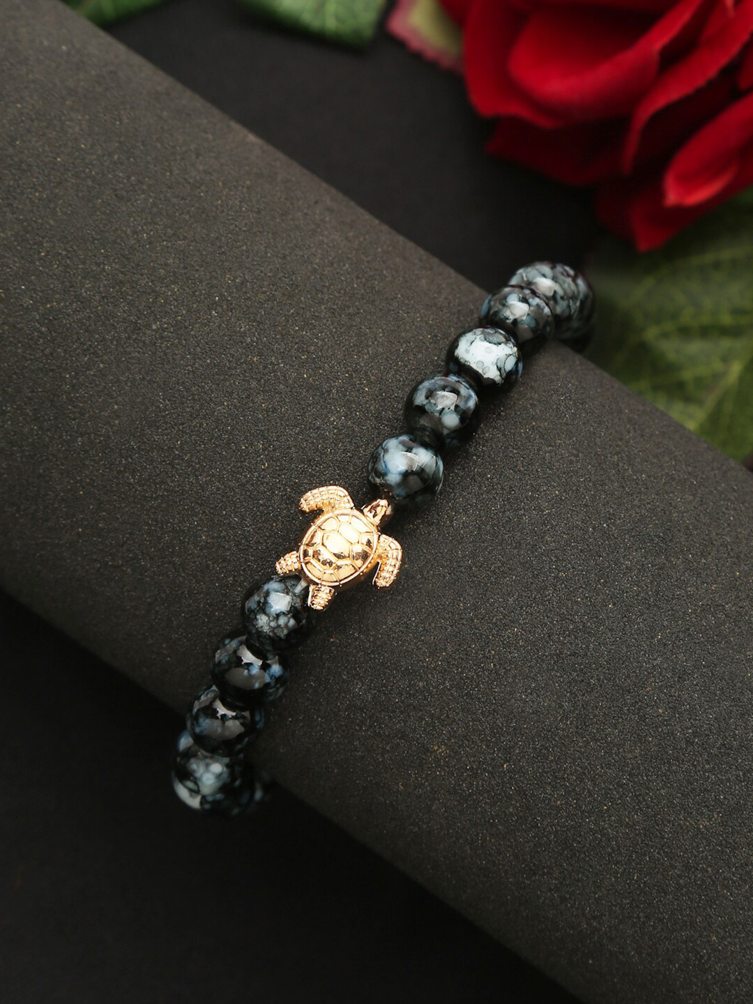 Celena Cole Black & Gold-Toned Charm Bracelet