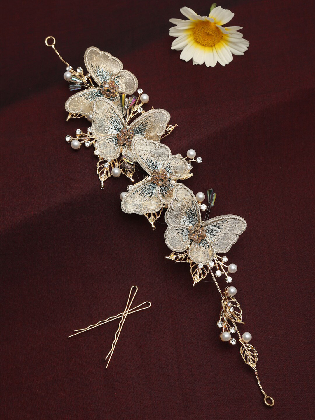 Celena Cole Women Gold-Toned Buttefly Pattern Hairband