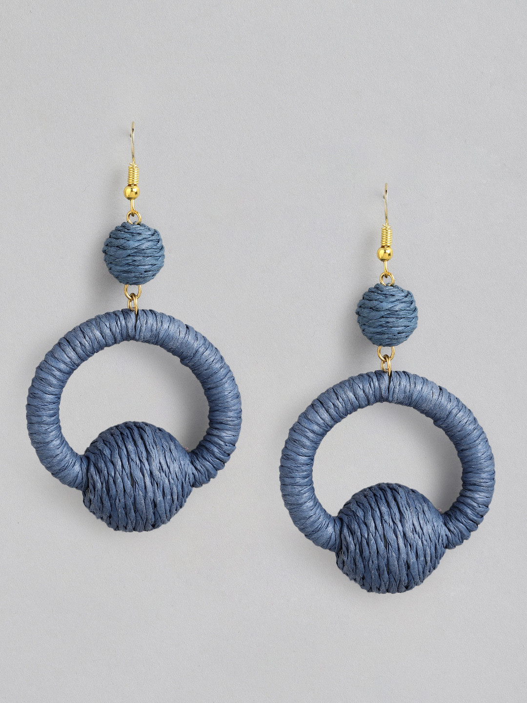 RICHEERA Blue Circular Drop Earrings