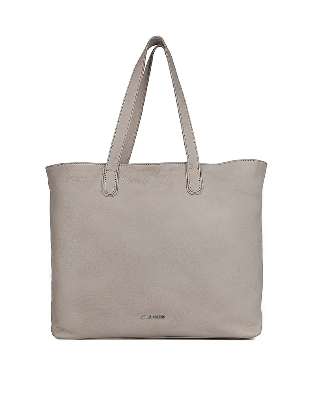PELLE LUXUR Grey Women Grey Leather Shopper Shoulder Bag