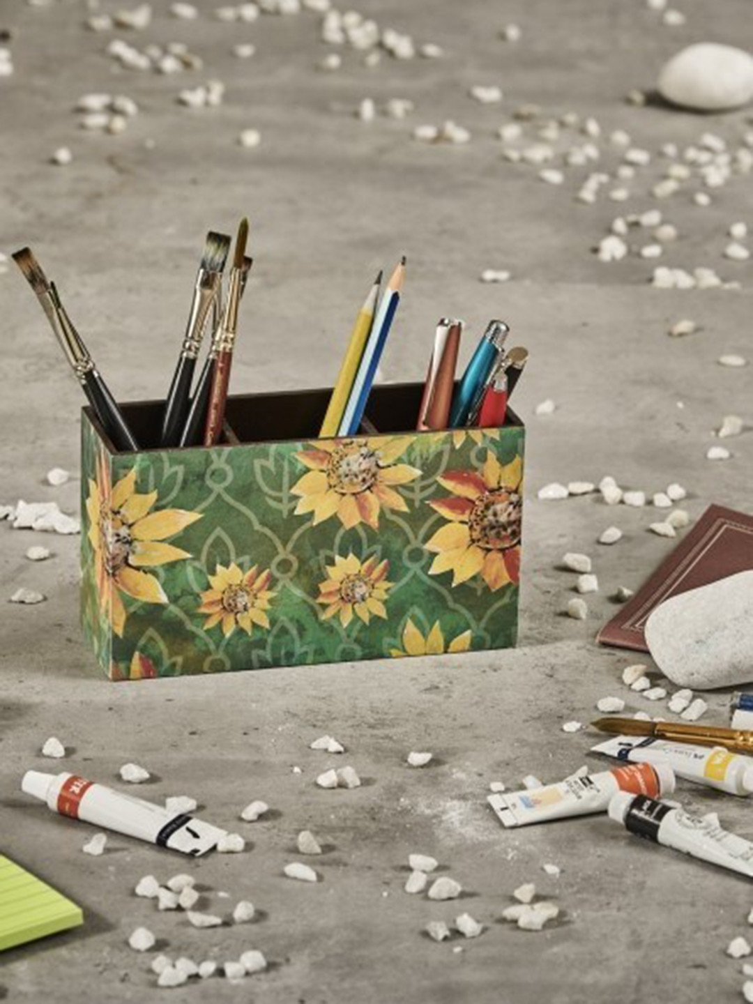 A Tiny Mistake Green Floral Printed Cutlery Holder