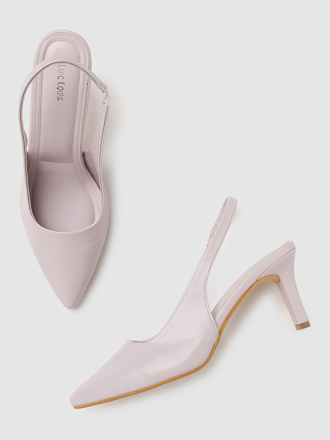 Marc Loire Lilac Solid Pumps With Slim Heels