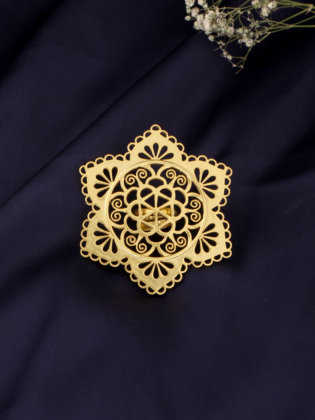 Mitali Jain Gold-Plated Gulbahar Finger Ring