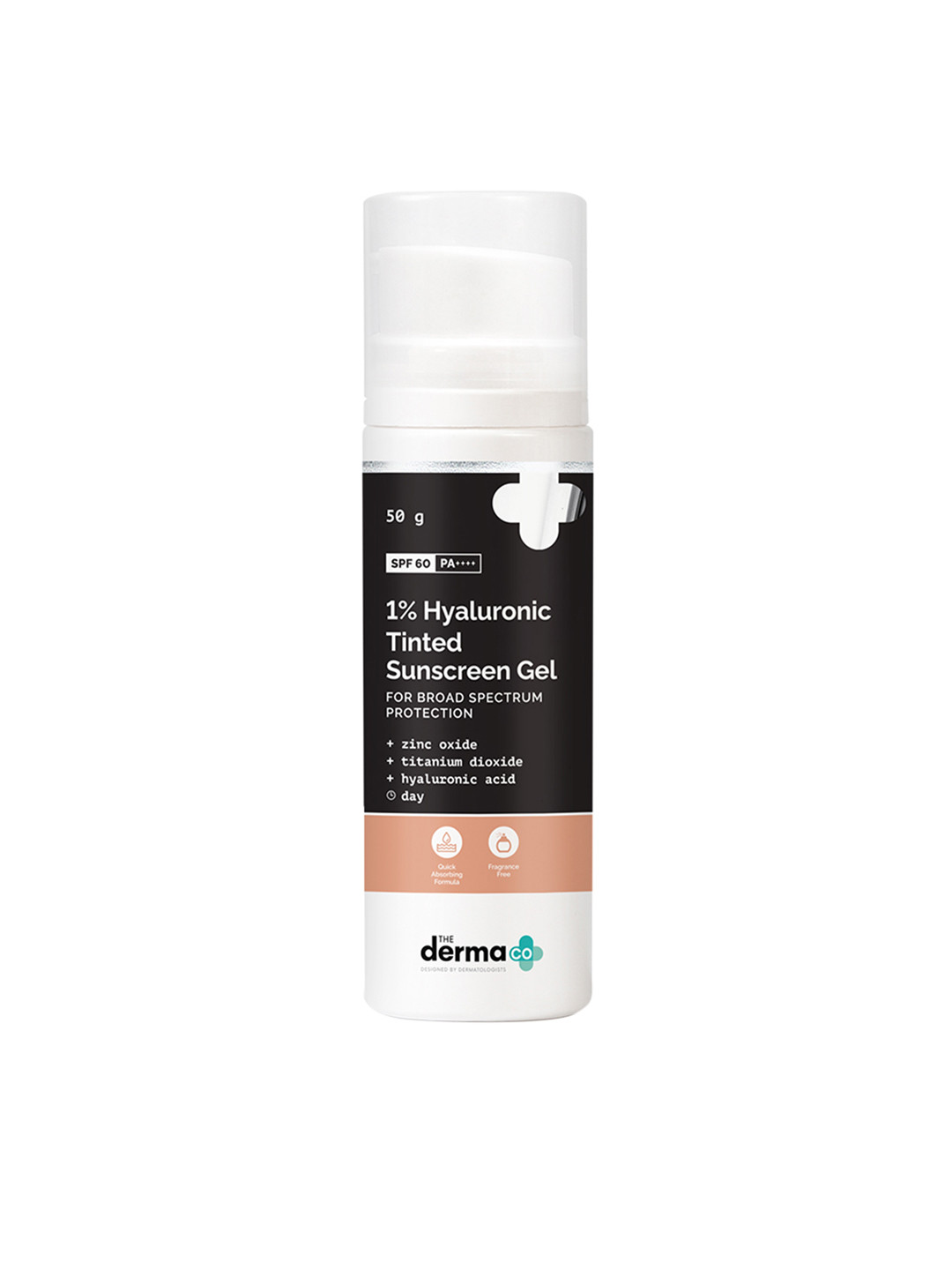 The Derma co. 1% Hyaluronic Tinted Sunscreen Gel for Broad Spectrum Protection - 50g