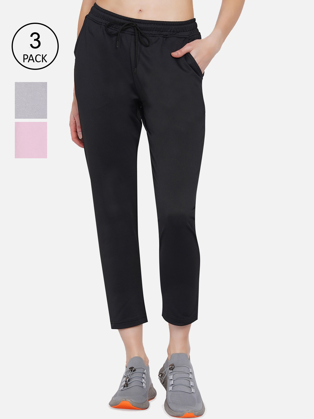 ARMISTO Women Pack Of 3 Straight-Fit Sports Trackpant