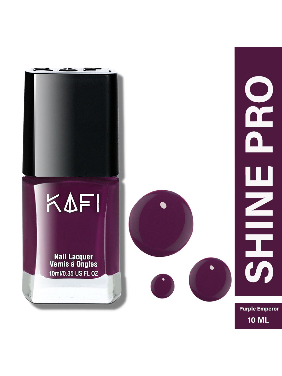 KAFI Shine PRO Long Lasting Nail Lacquer 10ml - Purple Emperor
