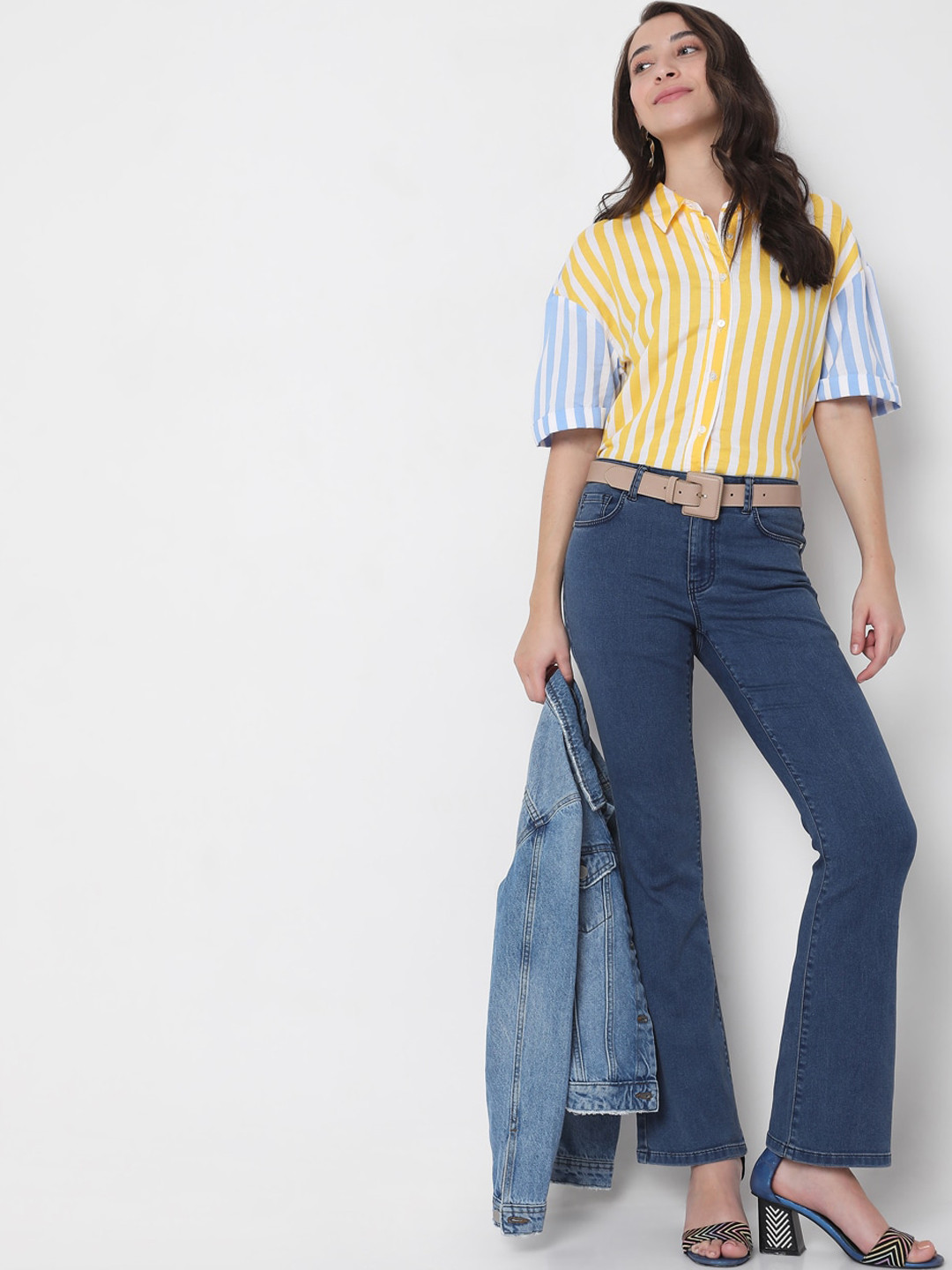 Vero Moda Women Blue Bootcut Jeans