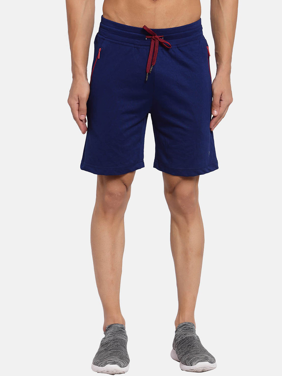 SPORTO Men Blue Cotton Training or Gym Sports Shorts