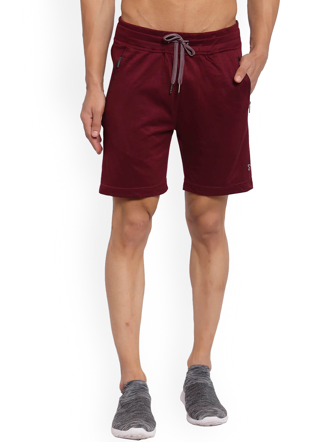 SPORTO Men Burgundy Sports Shorts