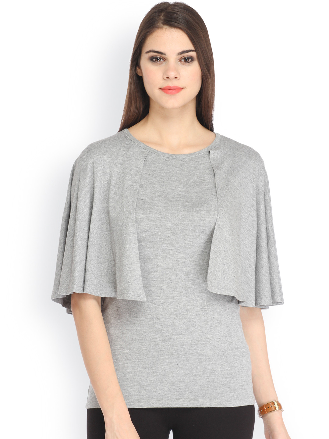 Cation Grey Cape Top