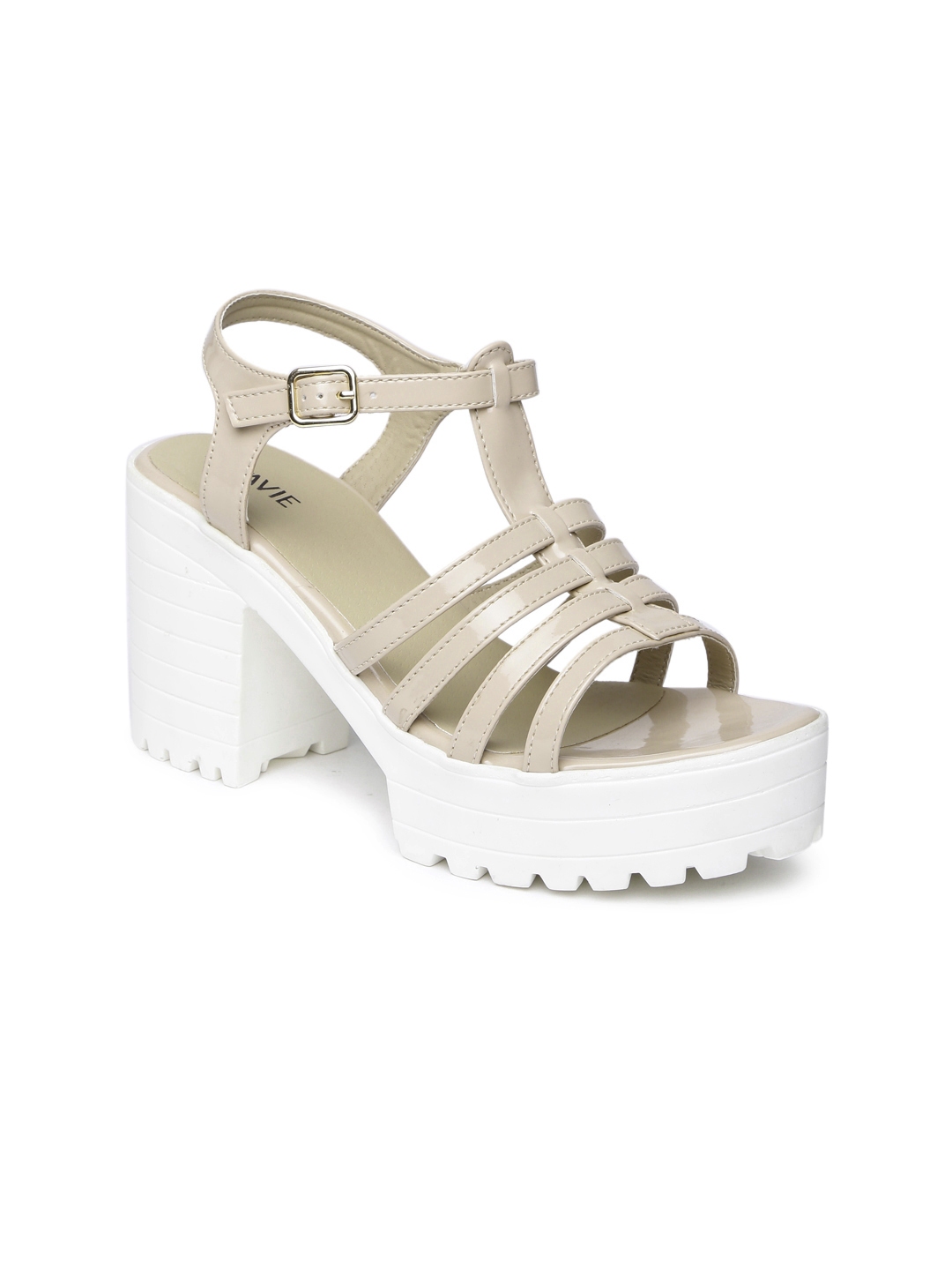 Lavie Women Cream Coloured Platform Heels