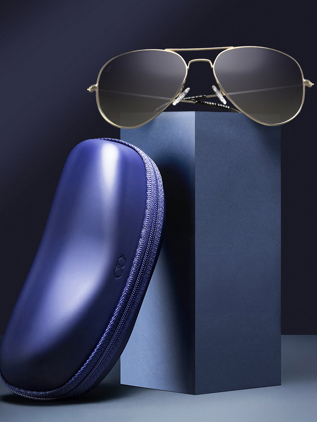 Vincent Chase by Lenskart Grey Lens & Black Aviator Sunglasses with UV Protected Lens 122961