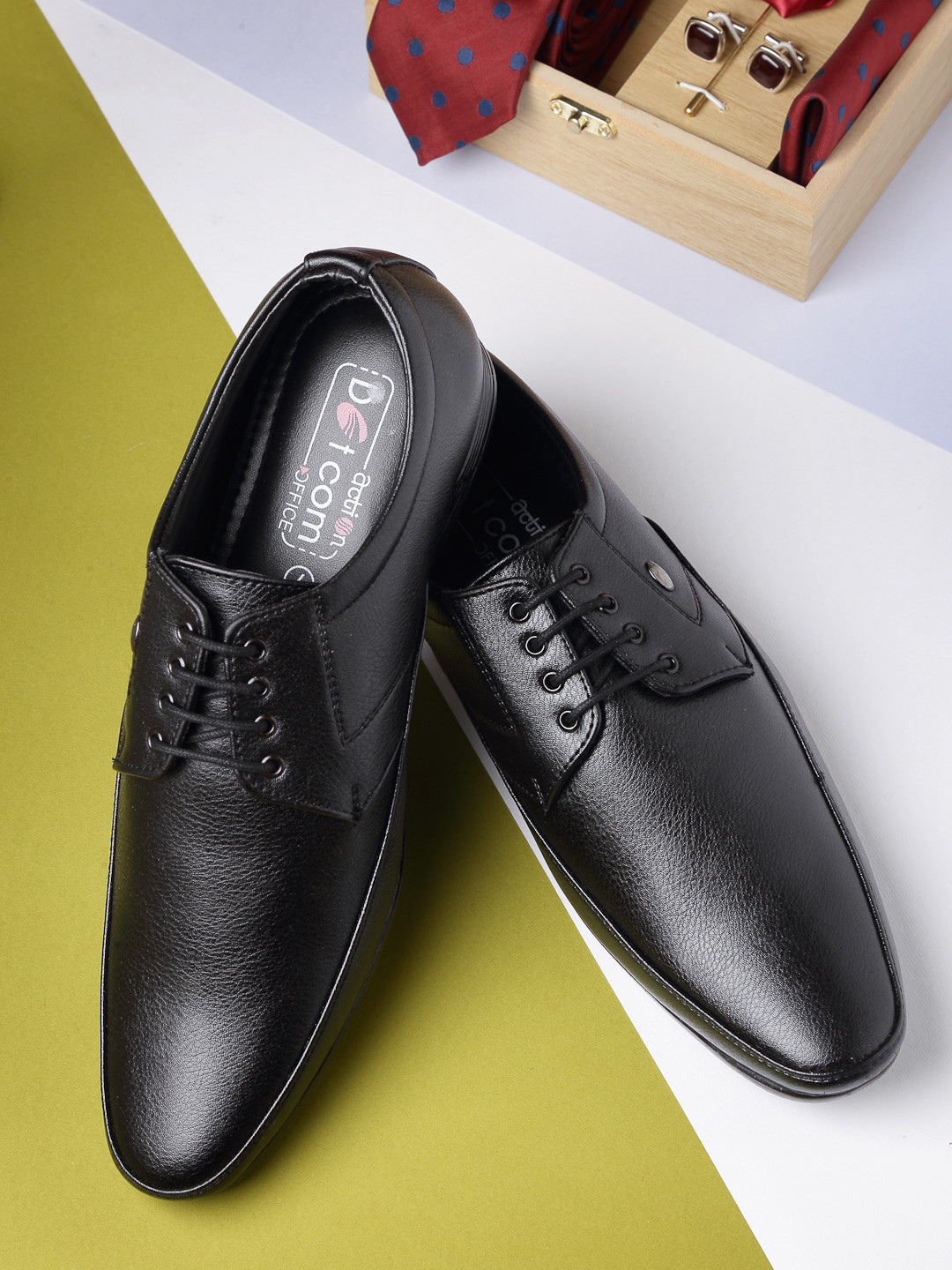 Action Men Black Solid Formal Derbys