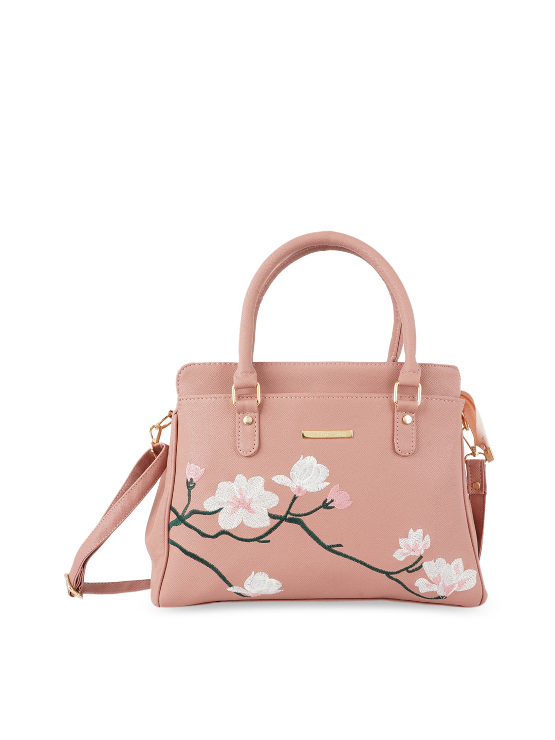 Lapis O Lupo Pink Floral Structured Handheld Bag