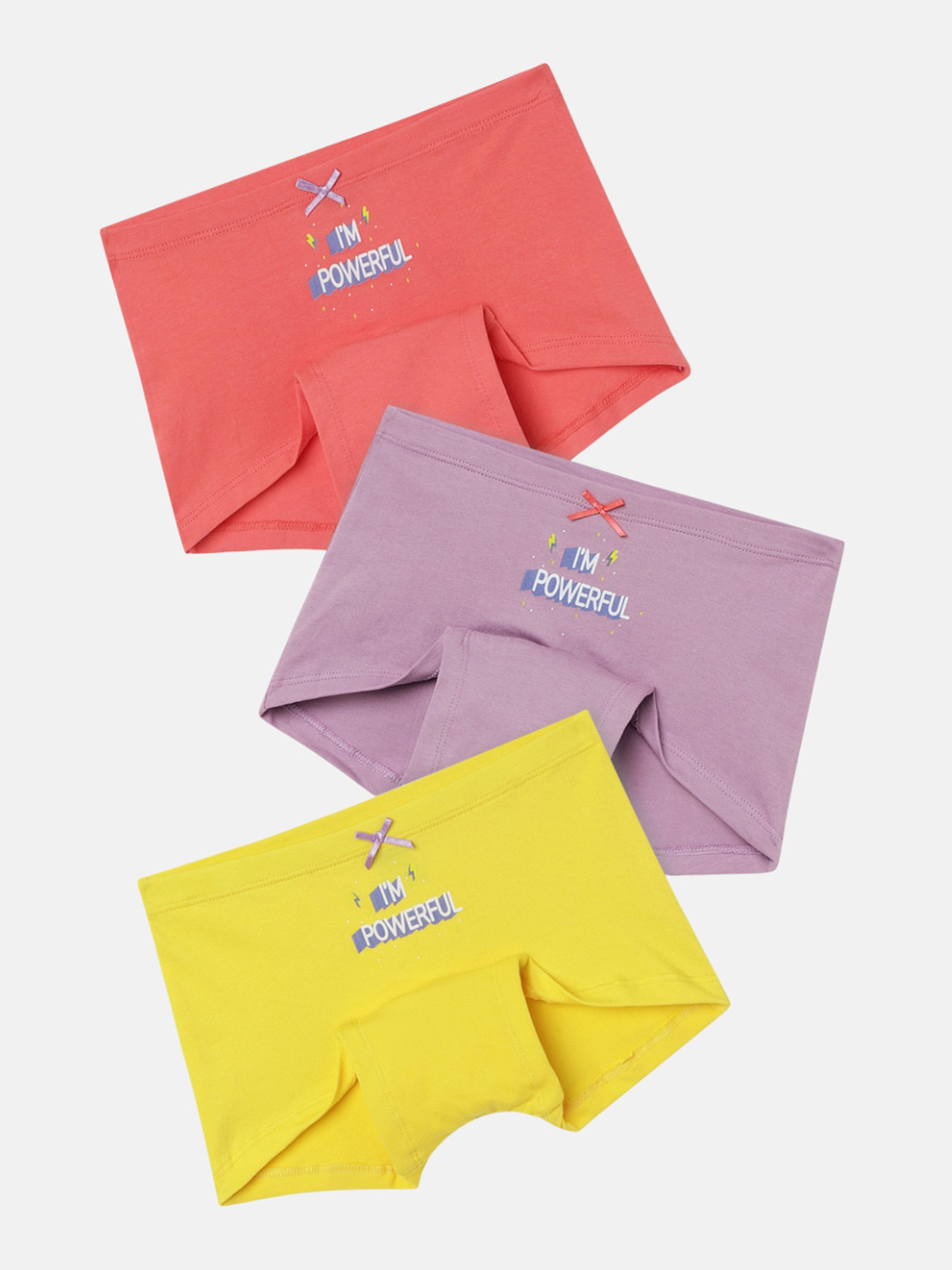 mackly Girls Pack Of 3 Assorted Boxer Briefs MB-49-2-4