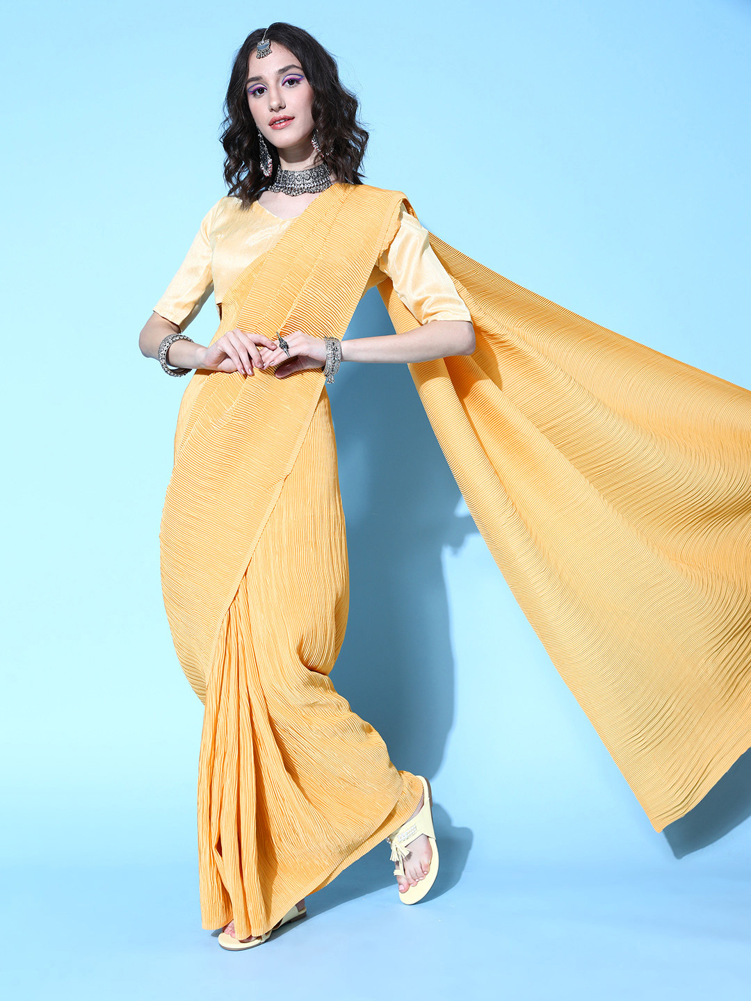 Mitera Beige Saree