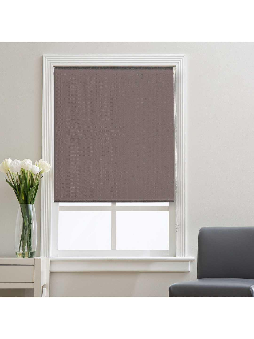 Deco Window Brown Black Out Jacquard Roller Window Blinds