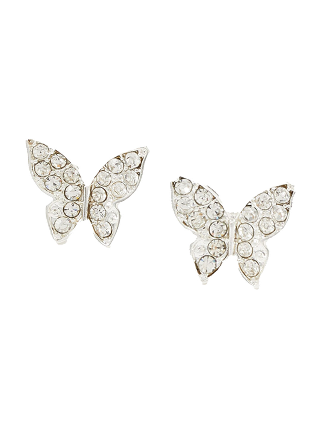 Accessorize Women Silver-Toned New Decadence Butterfly Stud Earring