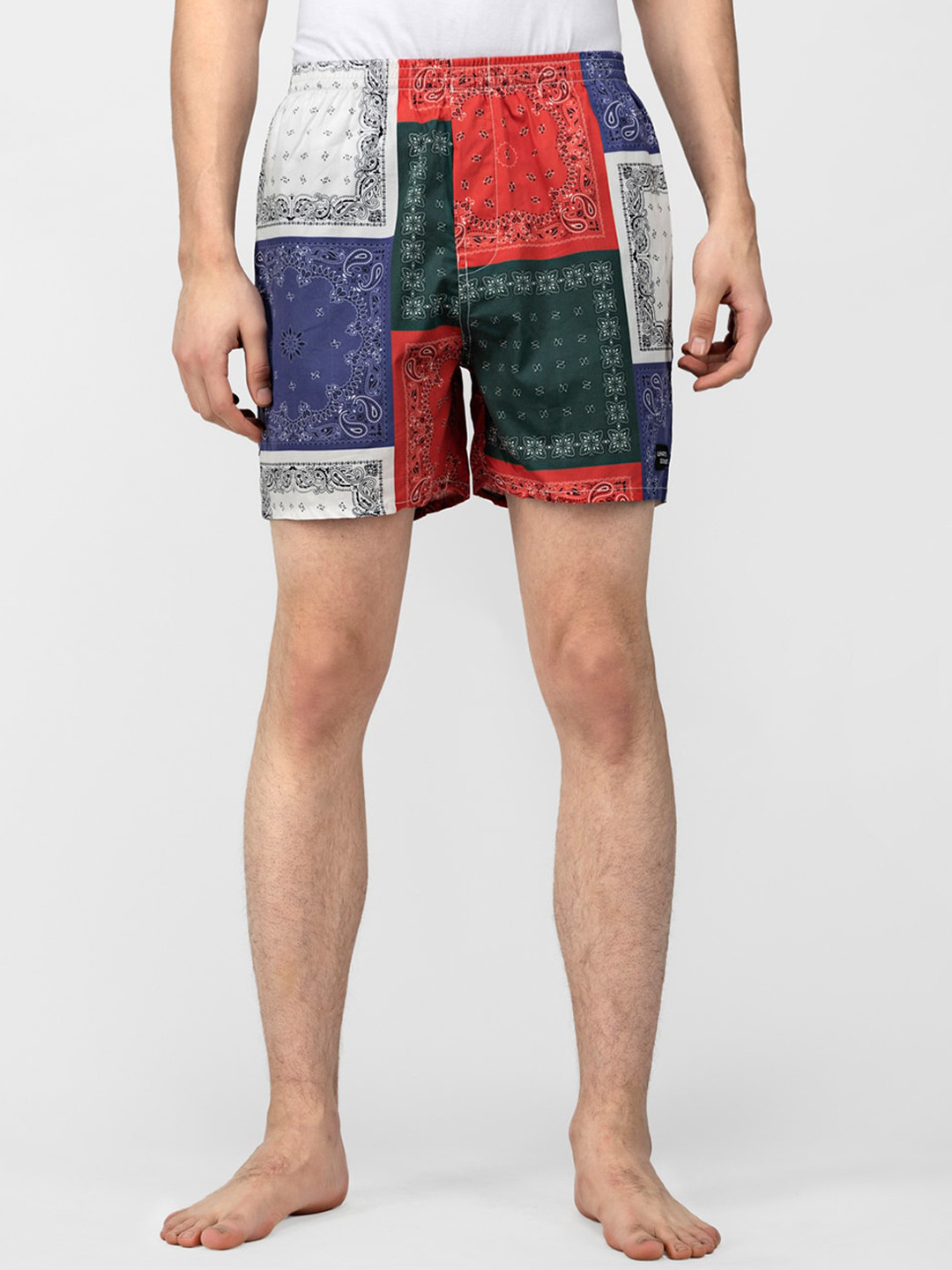 Whats Down Men Multicolour Scarf Boxer Shorts