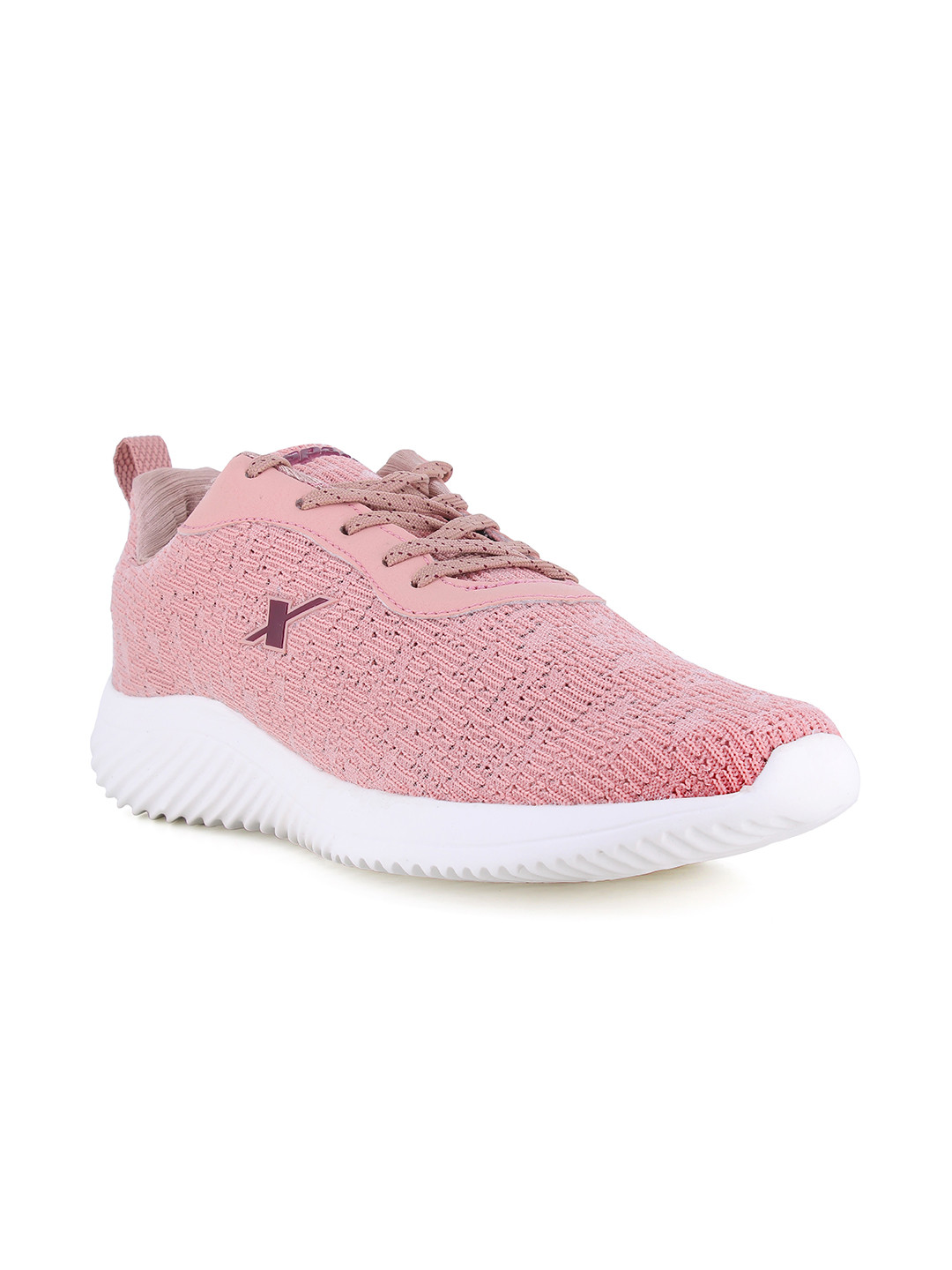 Sparx Women Peach-Coloured Mesh Running Non-Marking Shoes