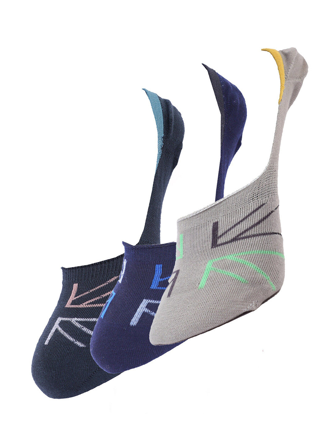 Dollar Socks Men Pack of 3 Assorted Cotton Shoe Liners