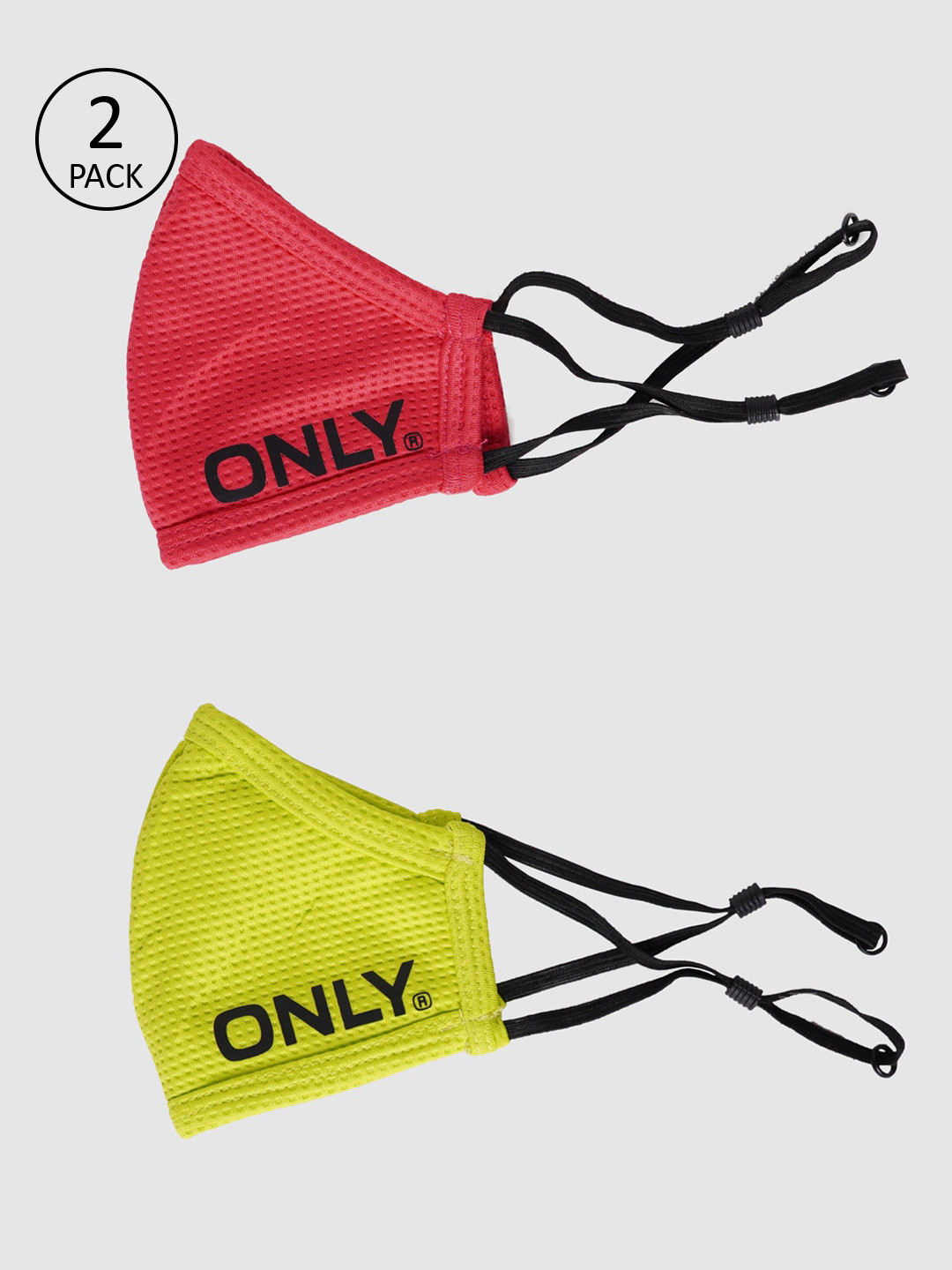 ONLY Women Pack of 2 3-Ply Reusable Anti-Pollution Cloth Masks