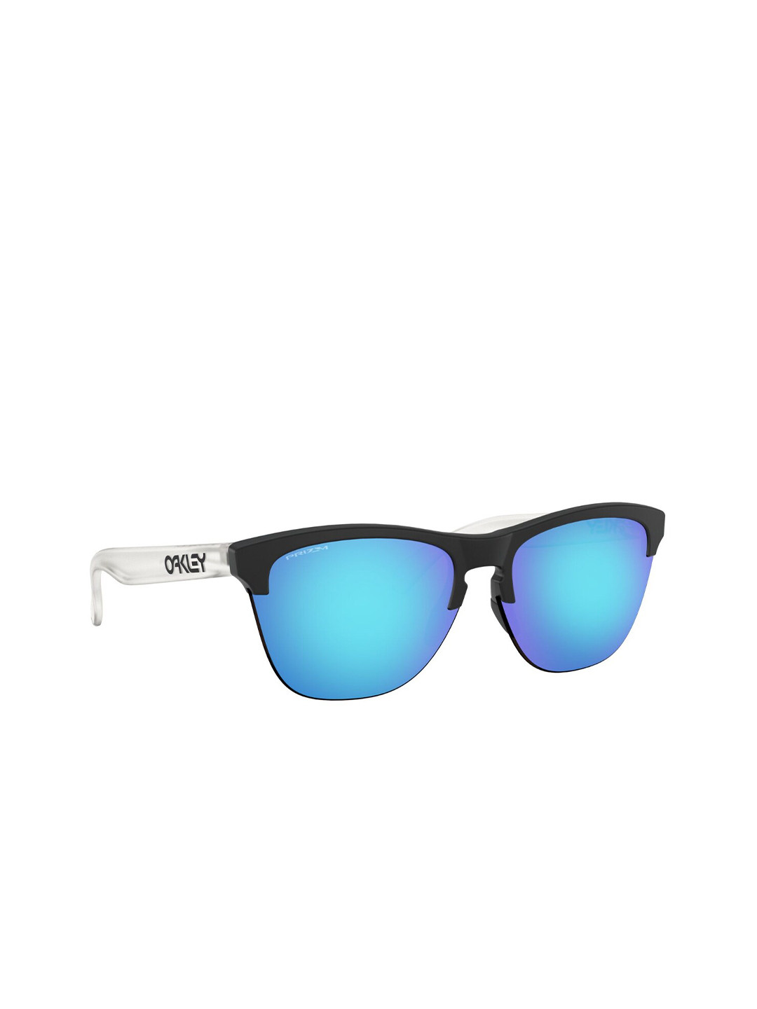 OAKLEY Men UV Protected Blue Lens Round Sunglasses - 0OO9374I93740163