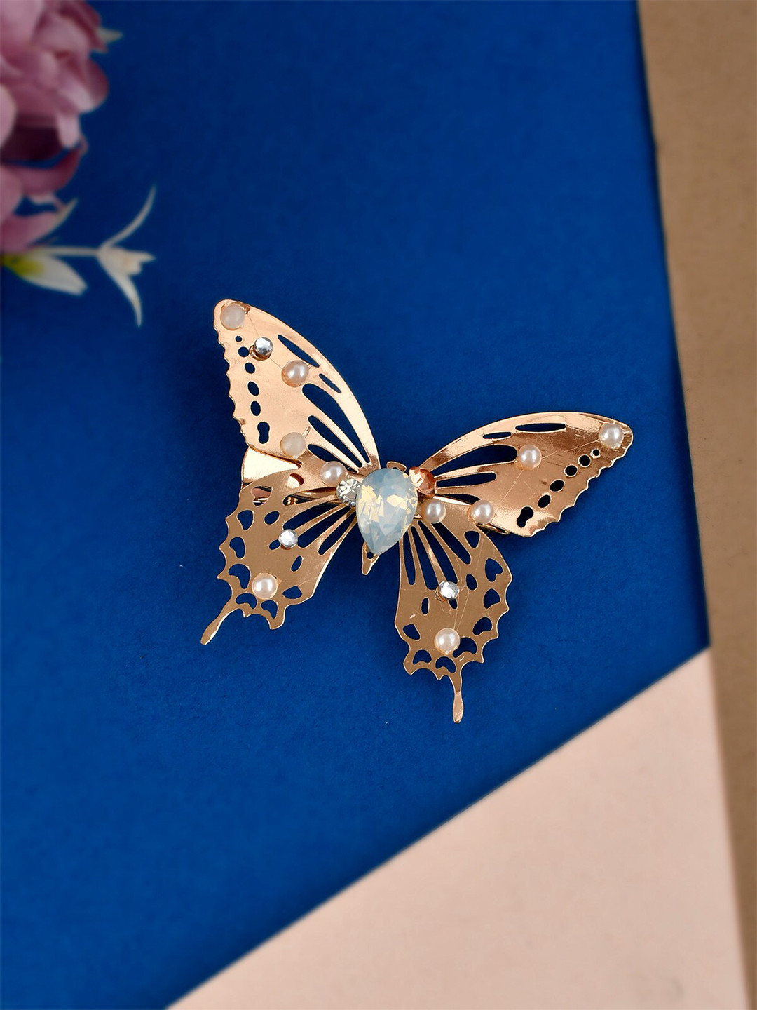 AQUASTREET Women Gold-Plated Alligator Hair Clip