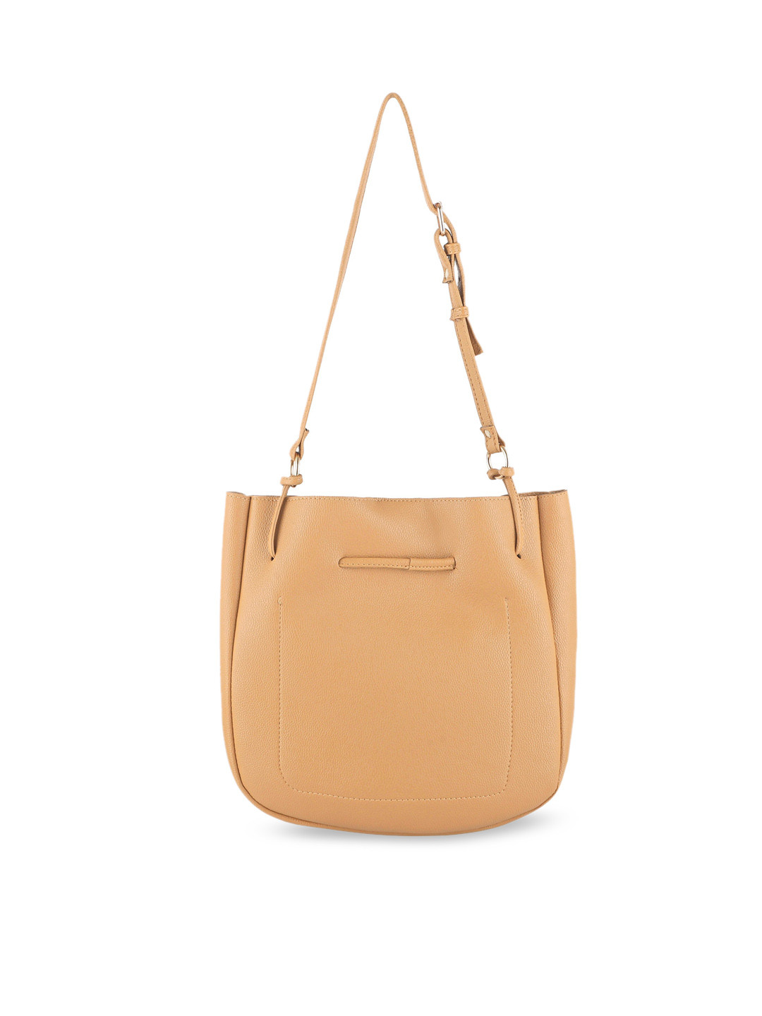 Toteteca Tan PU Bucket Shoulder Bag