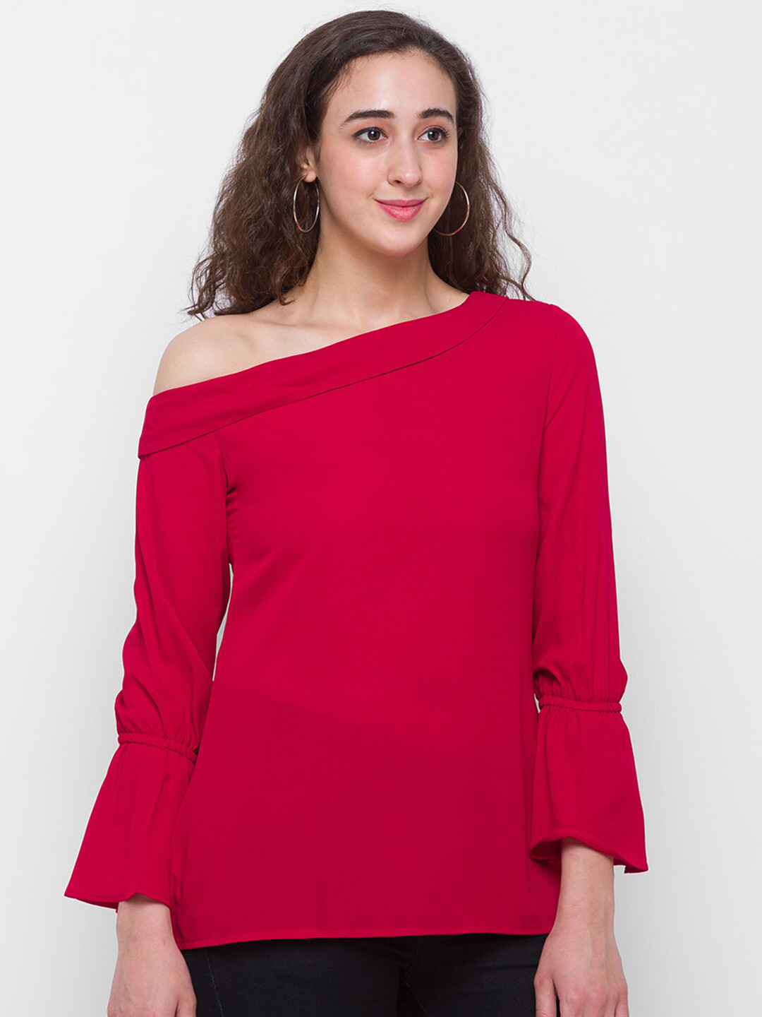 Globus Red One Shoulder Top