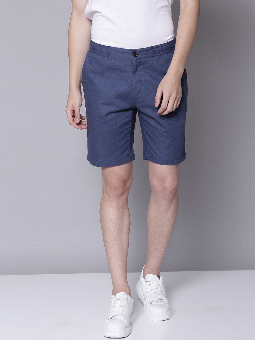 BEN SHERMAN Men Blue Printed Shorts