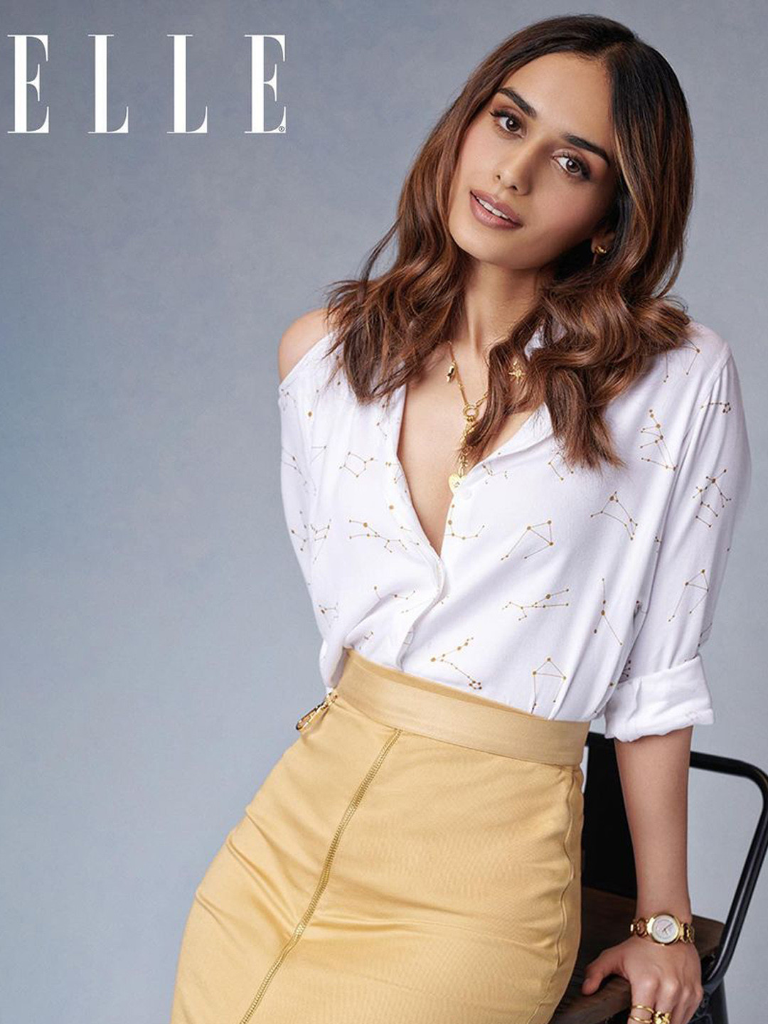 Crimsoune Club x Nikhil Thampi Women White Standard Printed Cold Shoulder Shirt