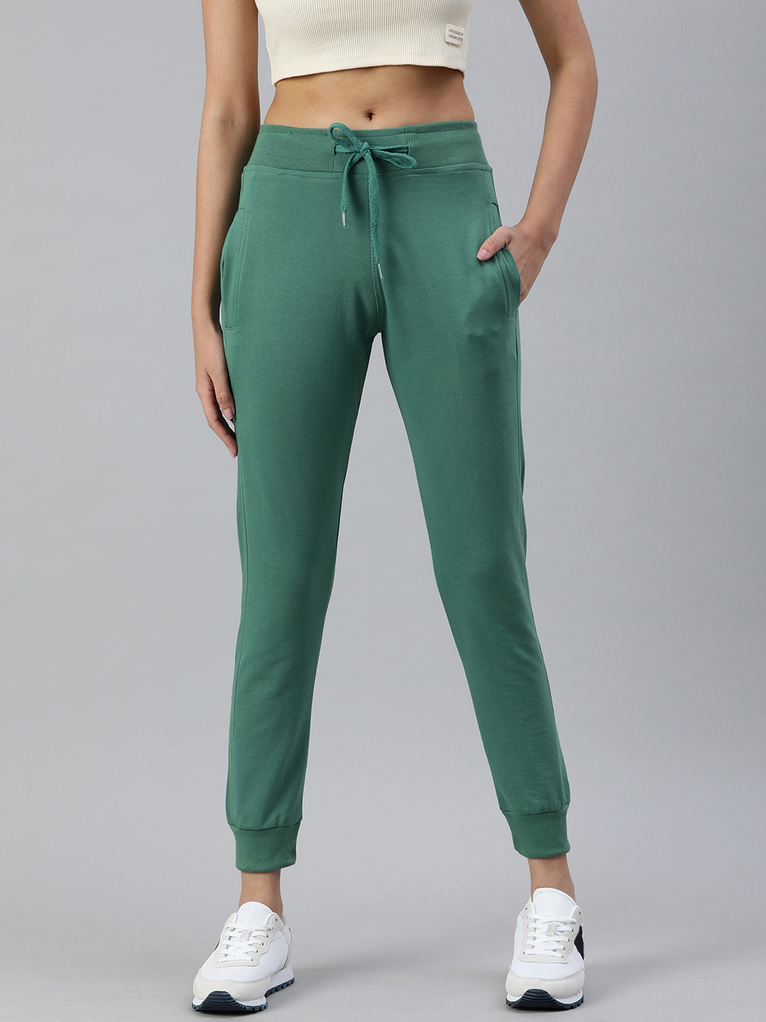 ADBUCKS Women Green Solid Running Joggers