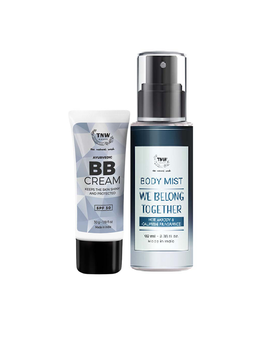 TNW the natural wash Set of We Belong Together Body Mist 100ml & BB Cream - Medium 30g