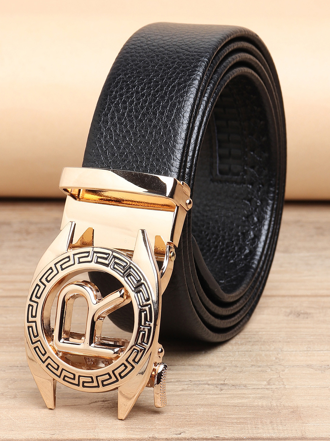 ZORO Men Black Solid PU Belt
