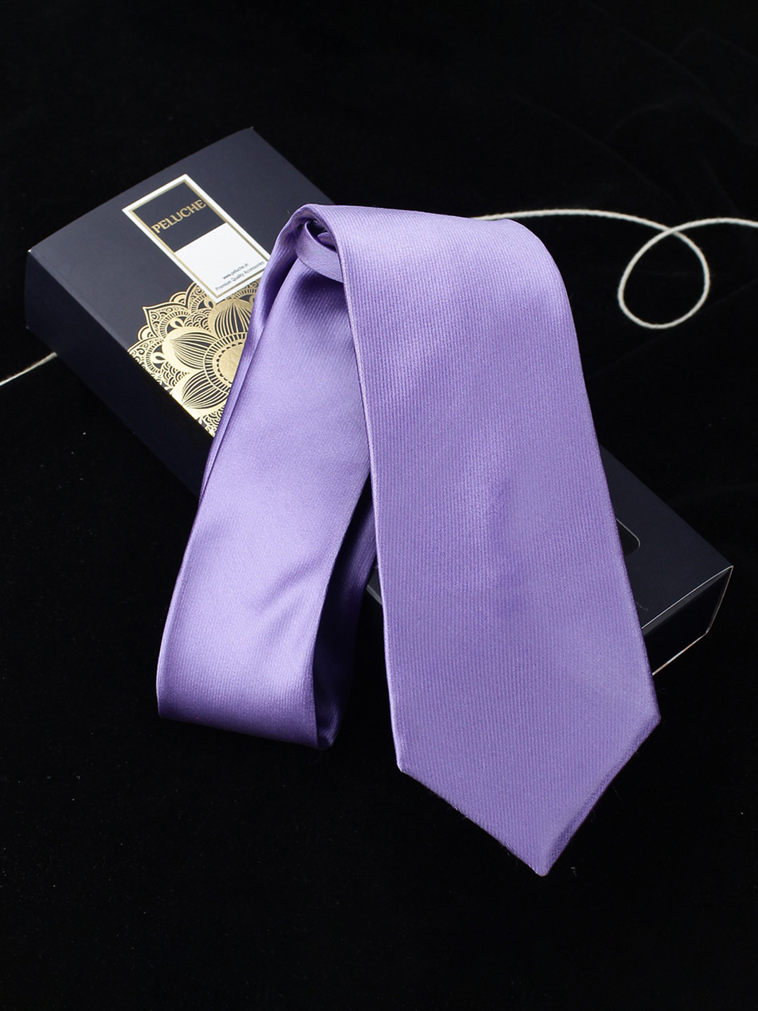 PELUCHE Men Purple Broad Formal Tie