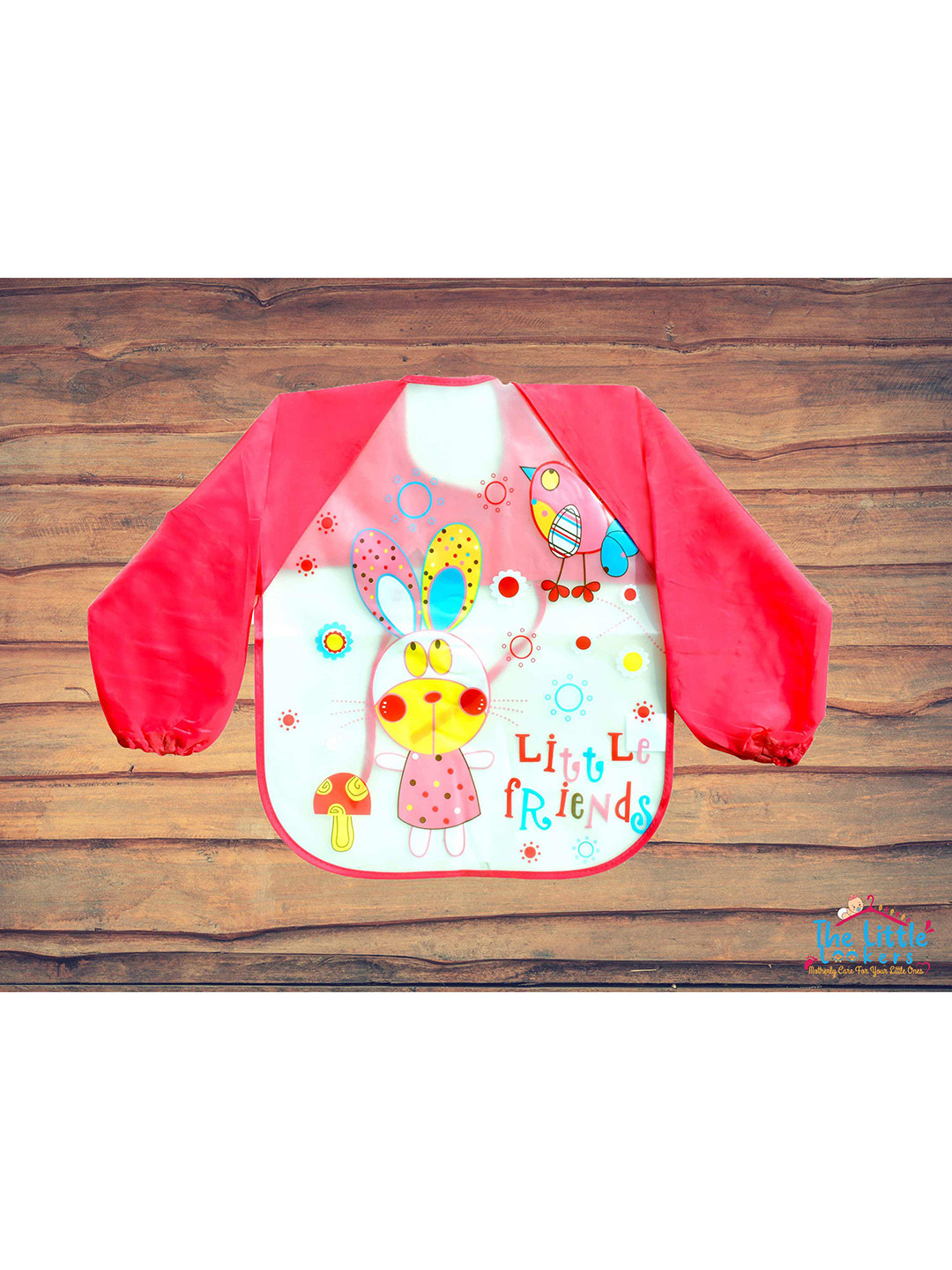 The Little Lookers Kids Pink Printed Bibs