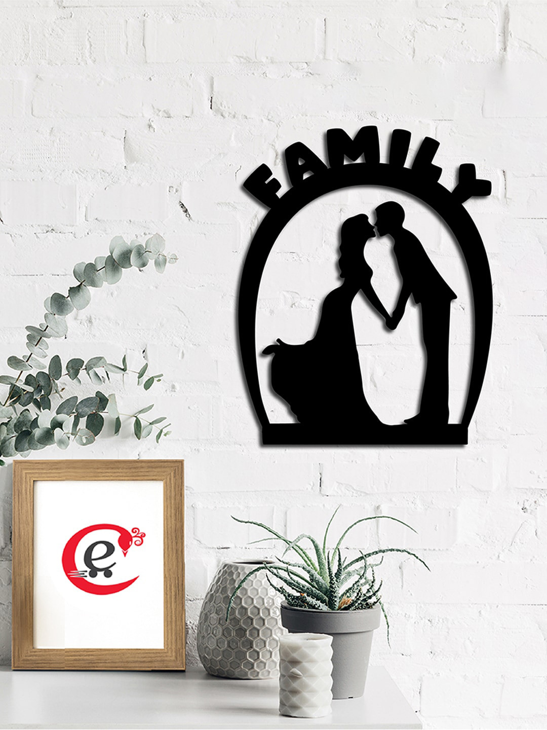eCraftIndia Family Wood Matte Hanging Hall Signs and Plaques-15In