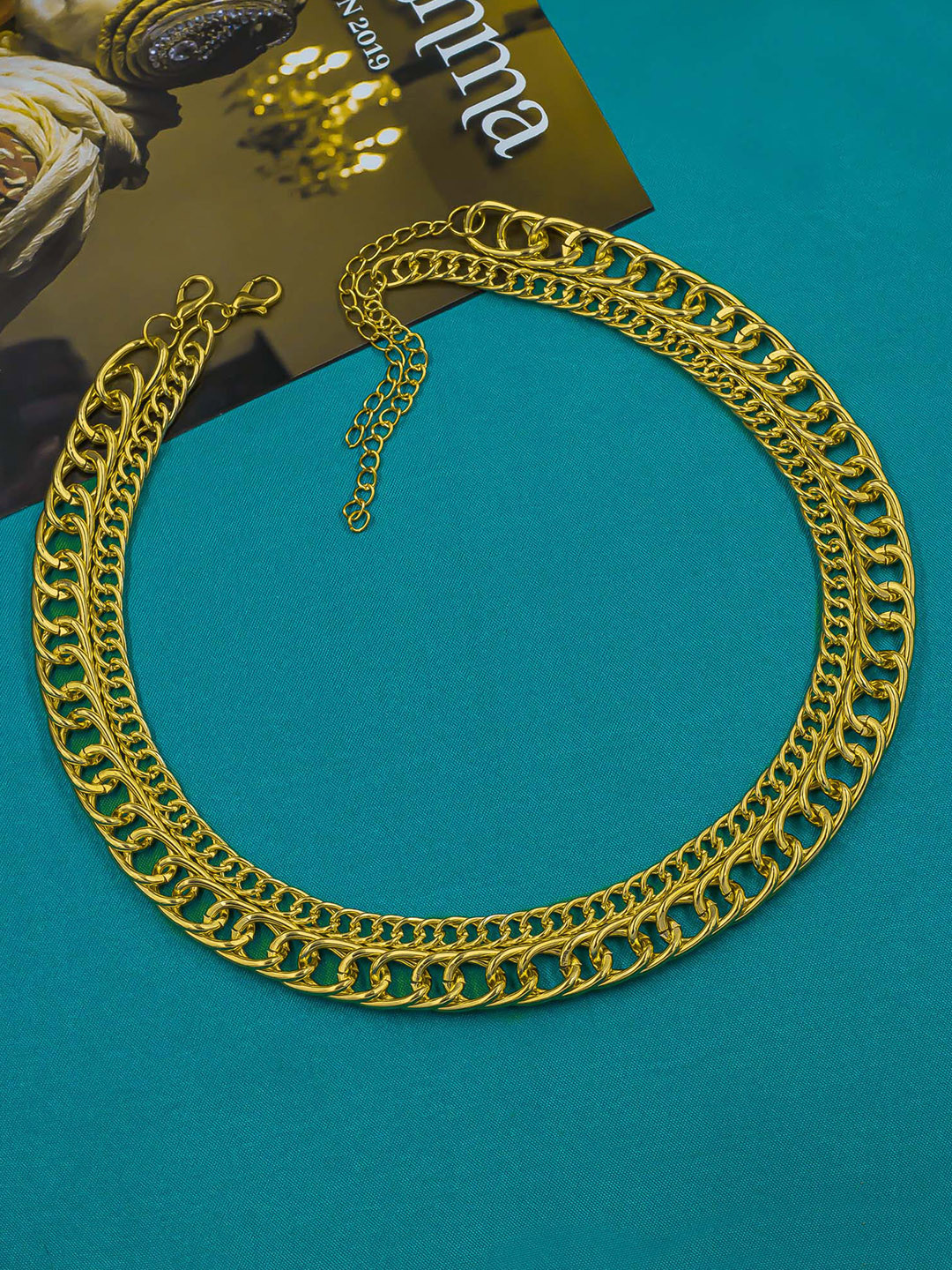 Bellofox Women Gold Choker Chained Necklace