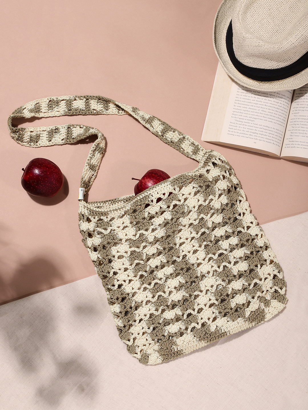 Magic Needles Cream-Coloured Shopper Shoulder Bag
