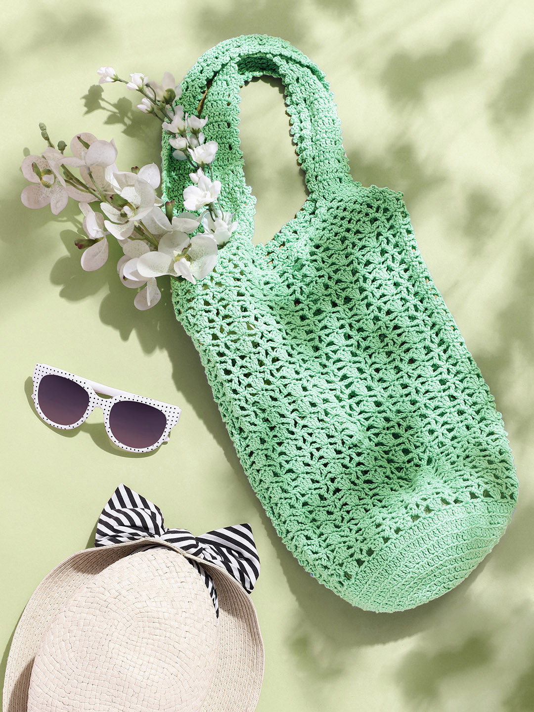 Magic Needles Green Shopper Shoulder Bag