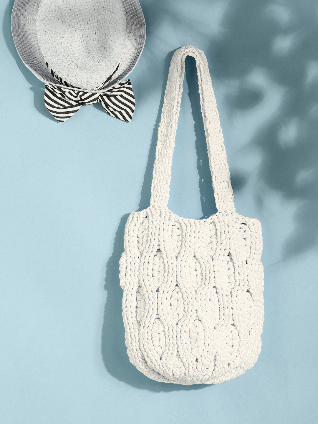 Magic Needles White Shopper Shoulder Bag