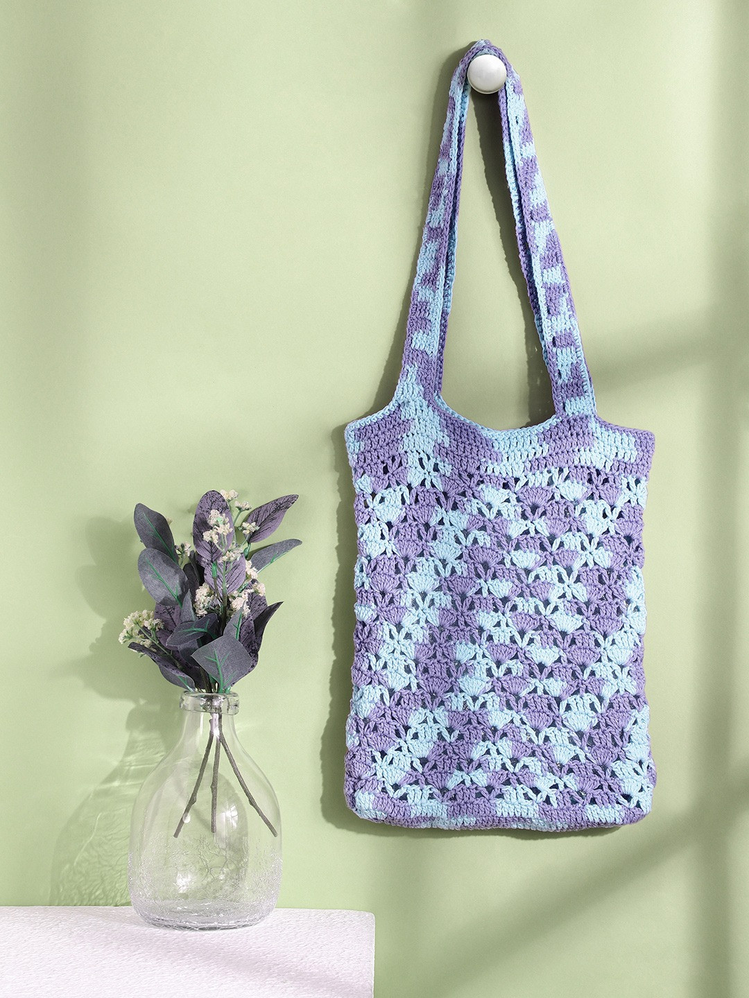 Magic Needles Blue Shopper Tote Bag