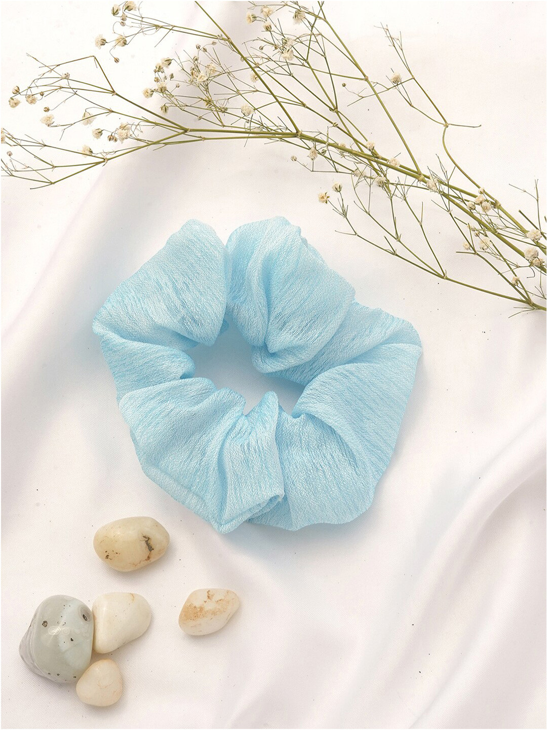 JOKER & WITCH Women Blue Fur Ponytail Holders