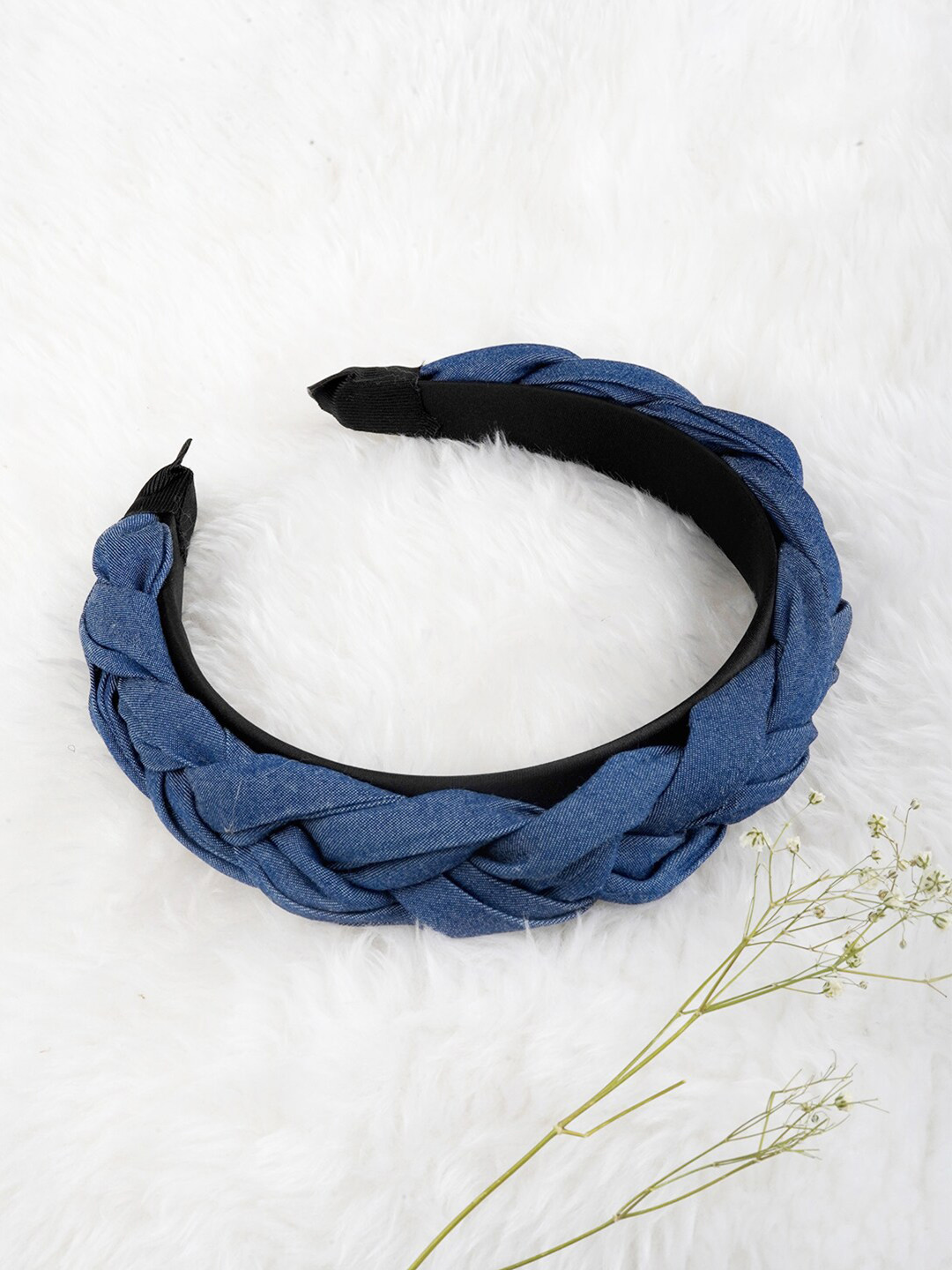 JOKER & WITCH Women Blue & Black Lassie Braided Bubble Hairband