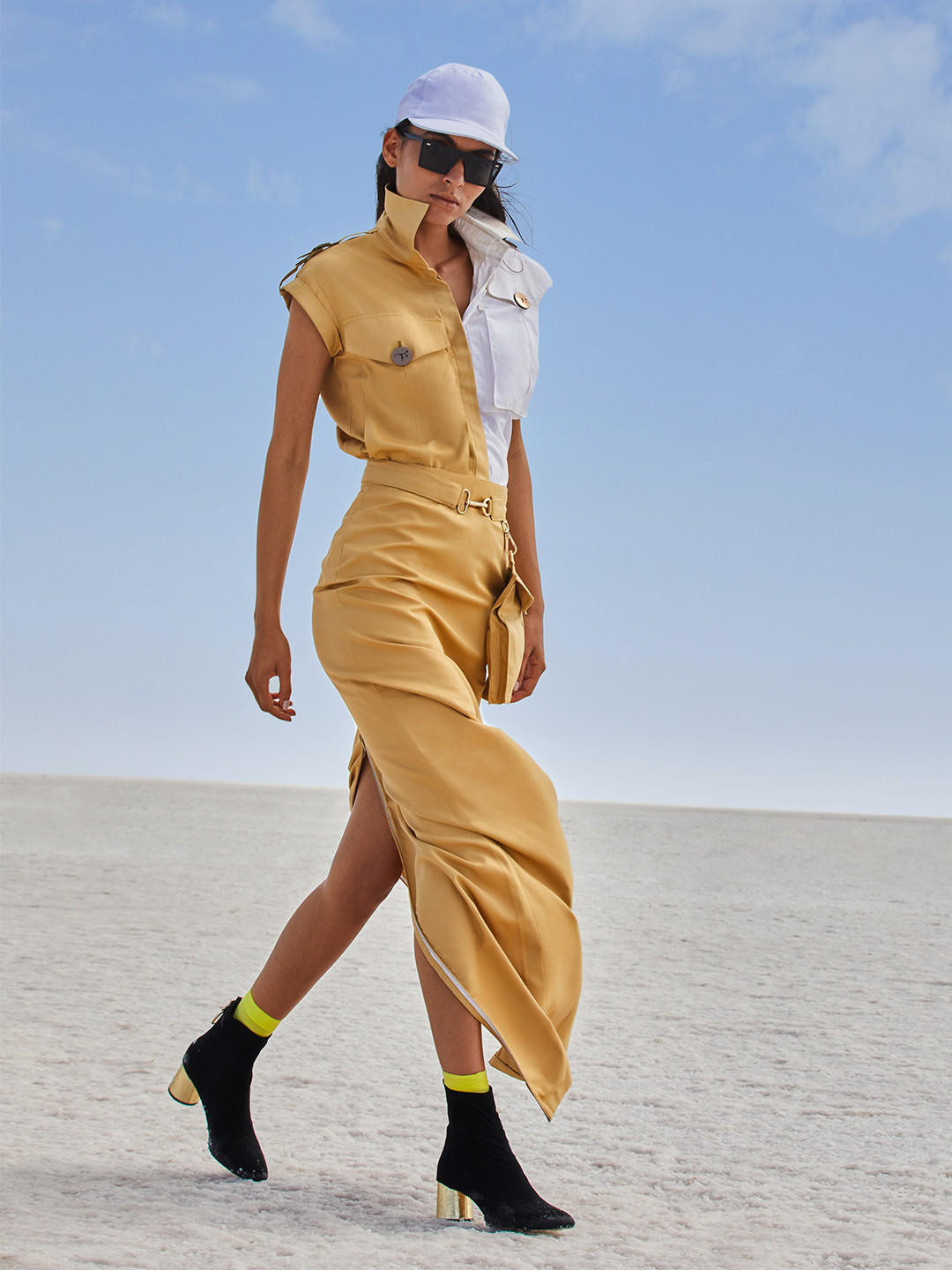 Crimsoune Club Nikhil Thampi Women Beige Maxi Skirt