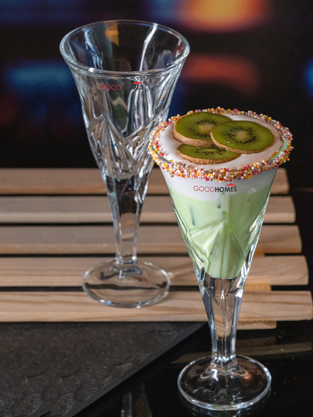 GOODHOMES Set Of 6 Transparent Stem Glass Tumbler