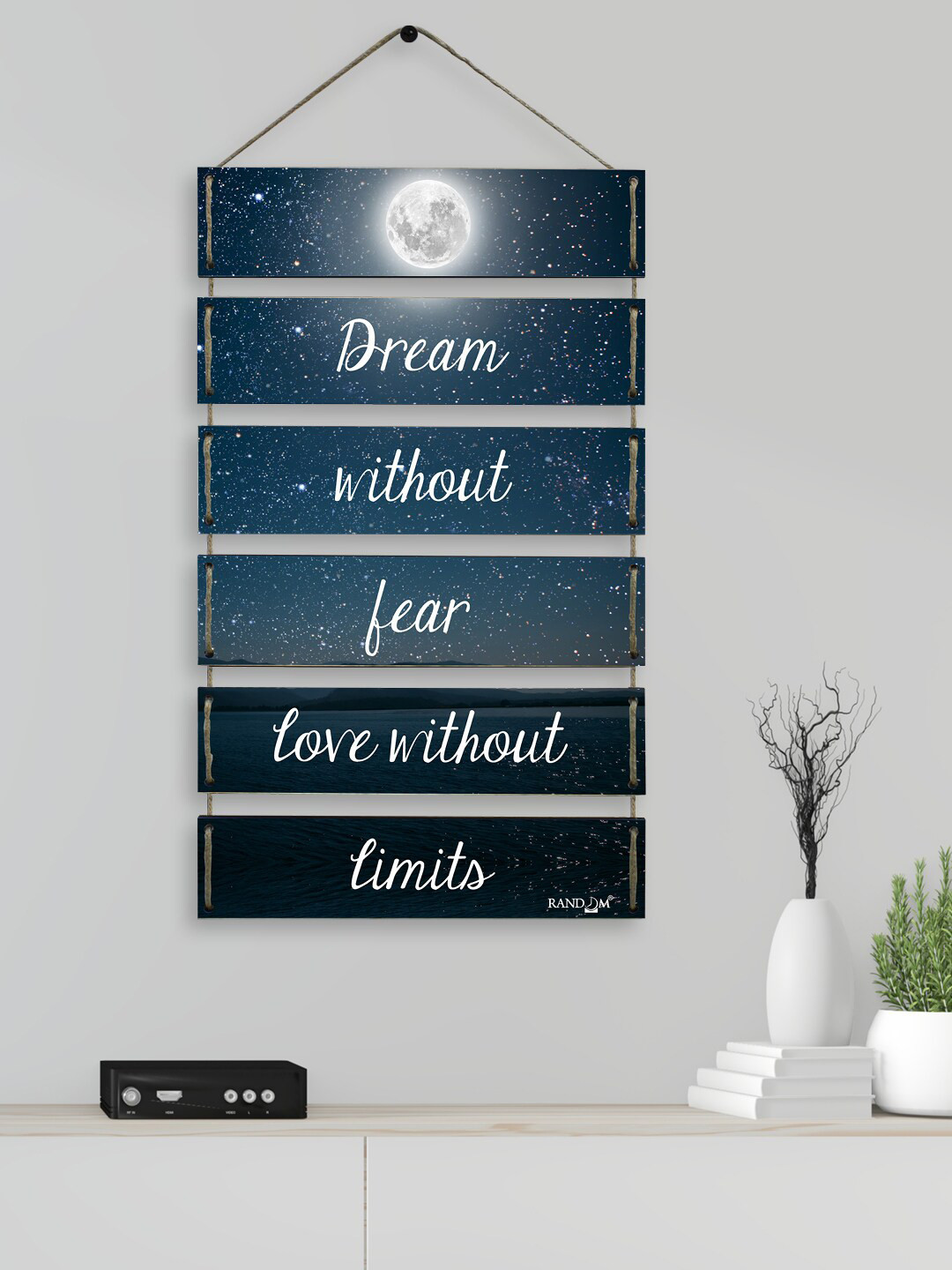 RANDOM Random Motivational Quotes MDF Matte Hanging Hall 6Pcs Wall Hangings-23.6In
