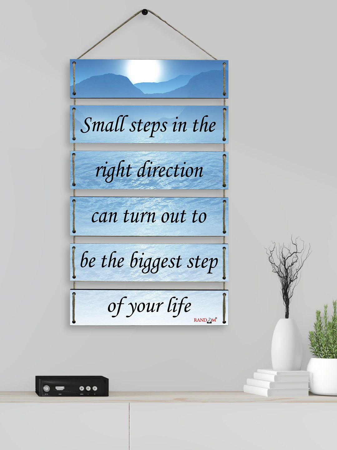 RANDOM Random Motivational Quotes MDF Matte Hanging Hall 6Pcs Wall Hangings-23.6In